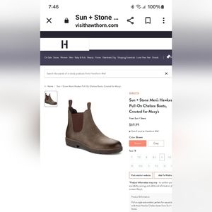 Sun + Stone Mens Boots, NEW,Size 9.